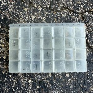 Clear Plastic Weekly Pill Organizer - 7 Day, 5 Times Daily